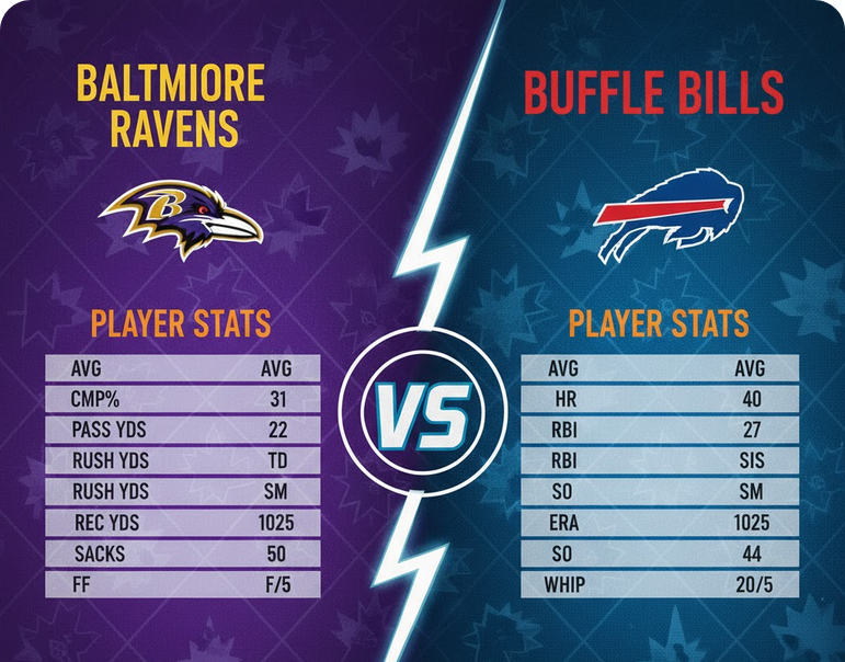 Baltimore Ravens vs Buffalo Bills Match Player Stats